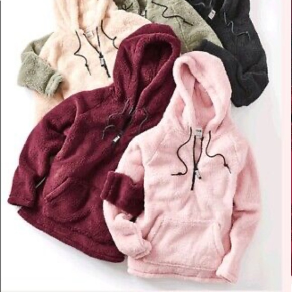 Victoria’s Secret PINK Teddy Half Zip Pullover - Picture 3 of 11